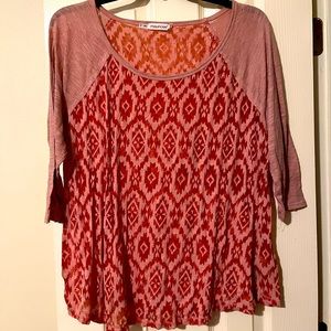 MAURICES Burnout floral tee